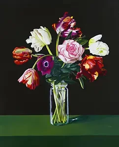 Bloemstilleven, paneel 50x60