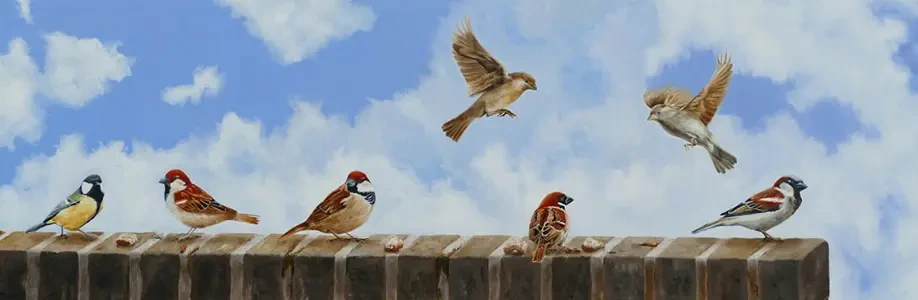 Vogelgespuis, paneel 90x30